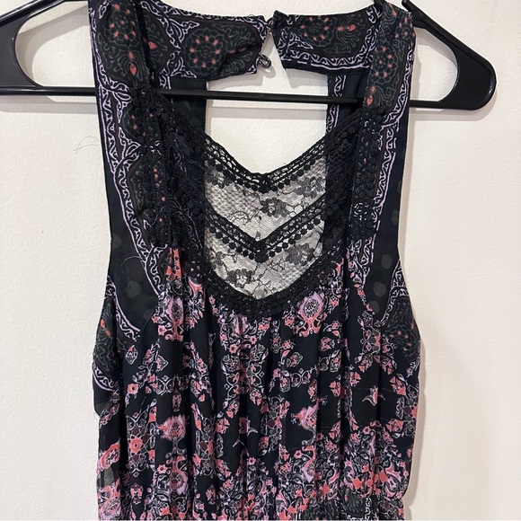 Free people Moroccan print maxi length sheer lace dress Womens size 2 - Picture 4 of 6
